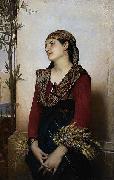 Lefebvre, Jules Joseph Mediterranean Beauty oil painting on canvas